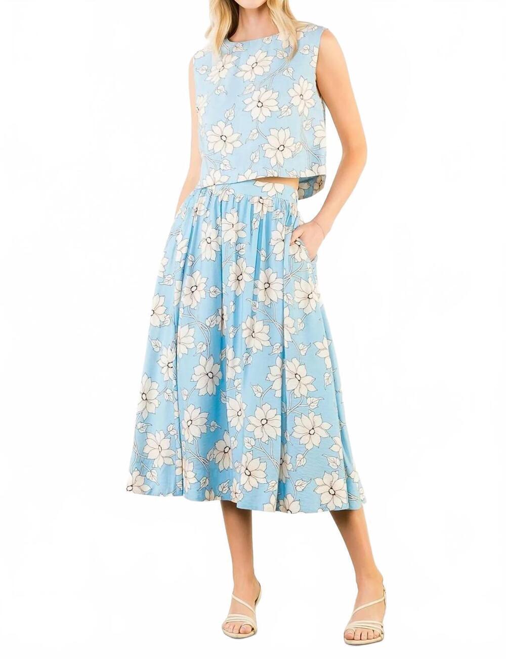 NEW THML bluebell breeze top in blue